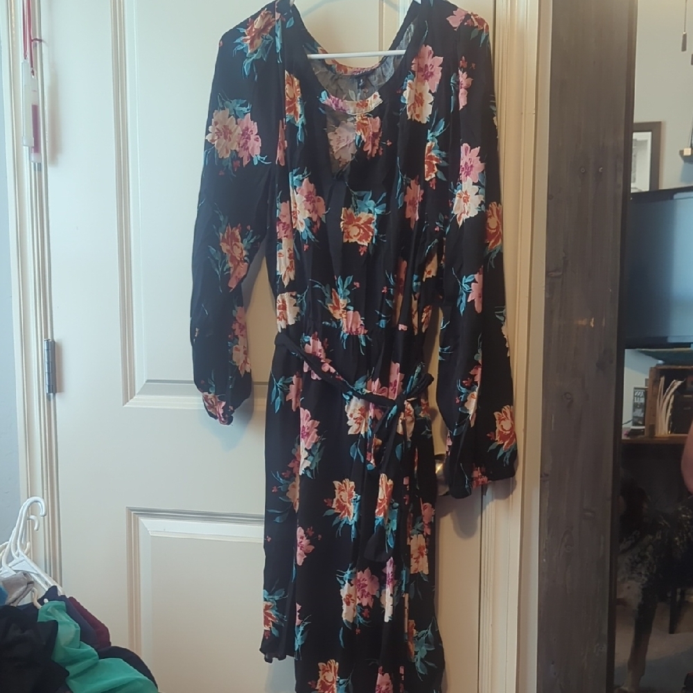 Torrid Black Bishop Sleeve Sundress